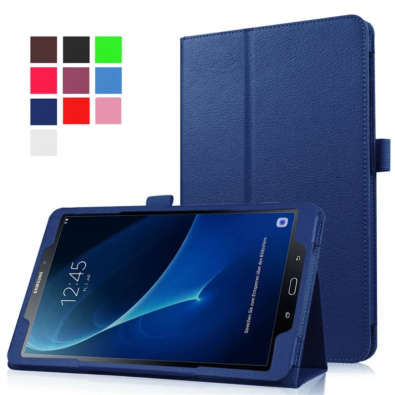 For Samsung Galaxy Tab A7 10.4 SM-T500/T505 PU leather Stand Case Tab A 9.7 T550 T555 cover Tab A 9.7 tablet protector shell+pen