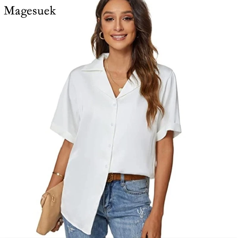 Satin Blouse Tops Silk Women Blouses Shirts Woman Elastic Lace Shirt Top Plus Size Woman V-neck Embroidery Blouses Blusas 13733