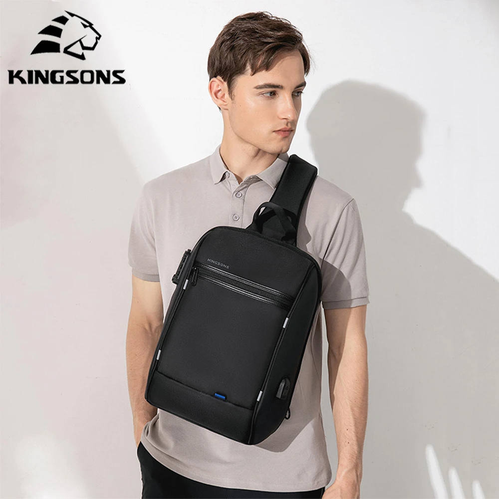 Kingsons Upgraded Waterproof Single Shoulder Laptop Backpack for Men Daily Using for teenagers Laptop Travel Business