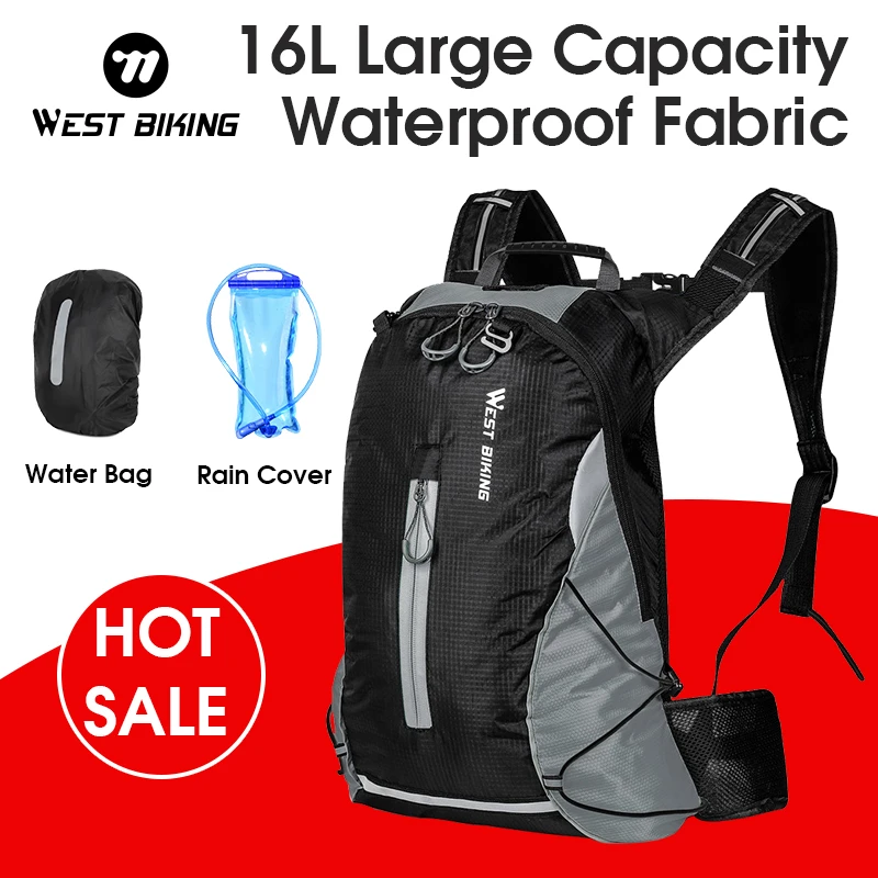WEST BIKING 10L Bicycle Bag Ultralight Breathable Portable Bike Bag Reflective Waterproof Sports Climbing Pouch Cycling Backpack