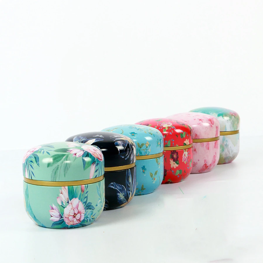 50ml  Japanese style Kitchen Tea Box Jar Storage Holder Sweetmeats Candies Cans Teaware Tea Caddies tin containers storage box
