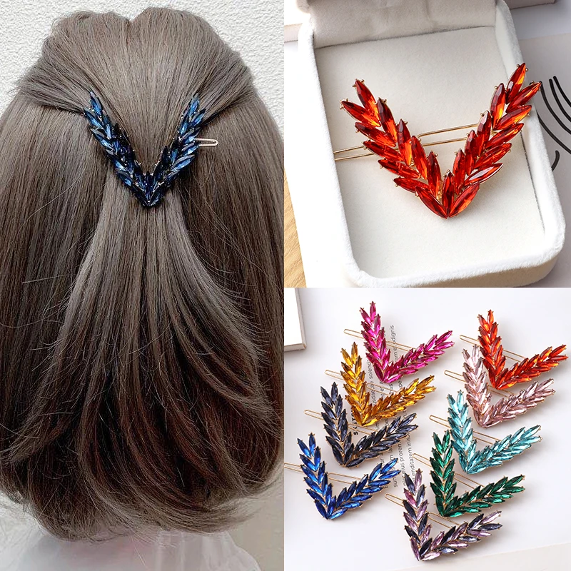 New Women Shining Crystal Rhinestone Luxury Hair Clip Girls Hairpin Hair accessories Headwear Girls Fashion Gift Ornaments