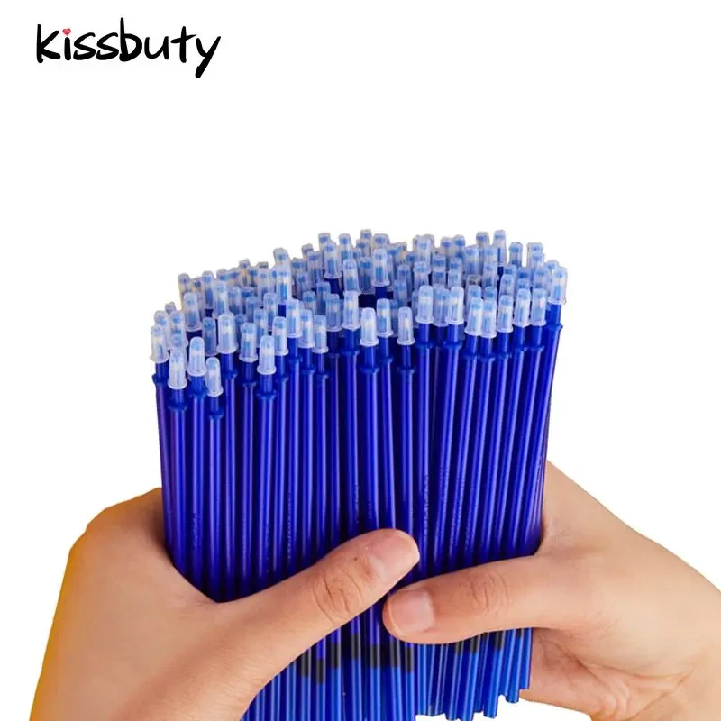 100 Pcs/Set Office Signature Shool Gel Pen Refill Rod Magic Erasable Pen Refill Accessories 0.5mm Blue Black Ink Writing Tools