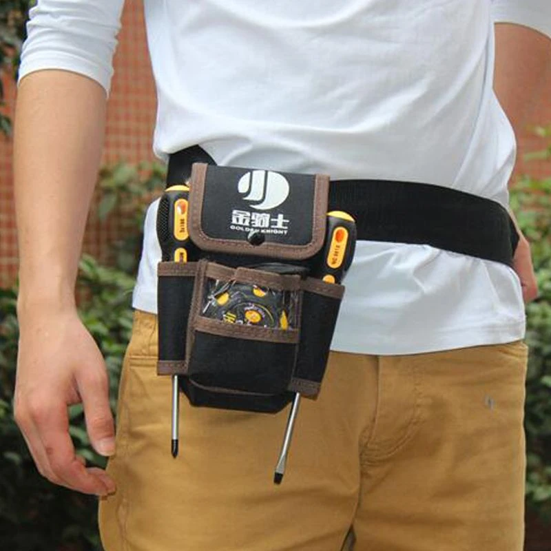 Multifunctional Electrician Tool Bag Waterproof Oxford Tools Kit Pockets & Waist Belt