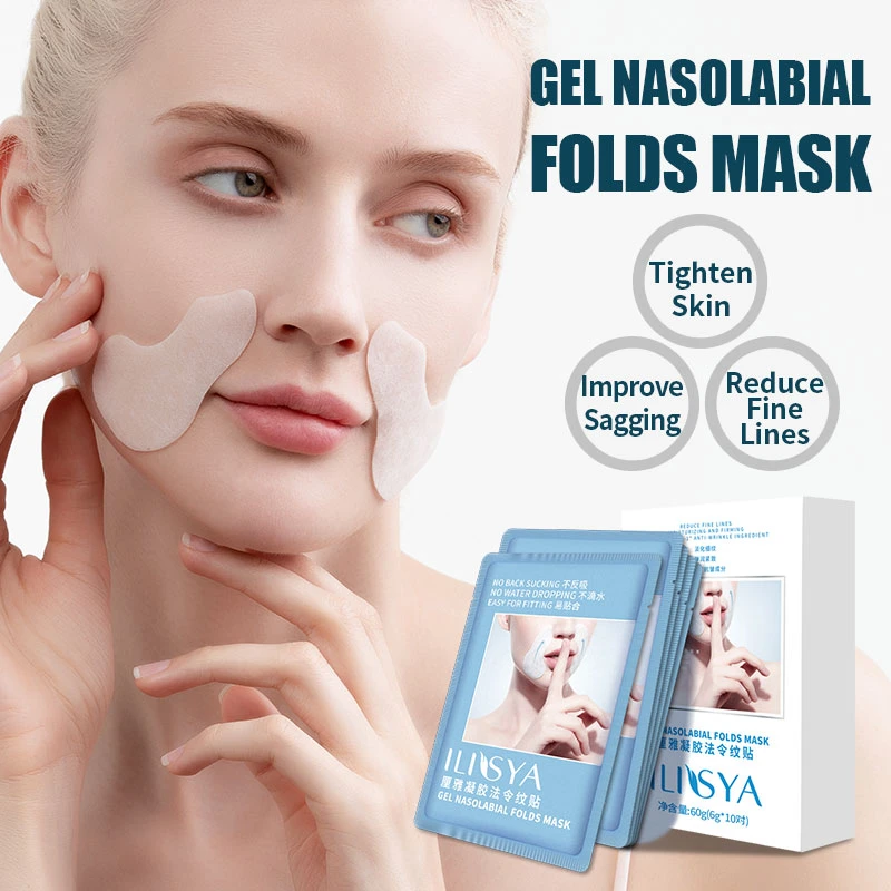 Nasolabial Folds Patch Frown Lines Removal Anti-Aging Stickers Anti-Wrinkle Mask Moisturizing Smooth Firming Face Care-10 Pairs