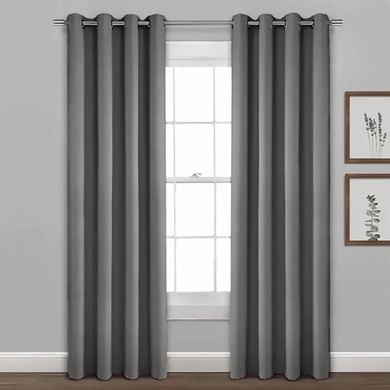 Modern Blackout Curtains for Living Room Bedroom Curtains for Window Treatment Drapes Solid Blackout Curtains Finished Blinds