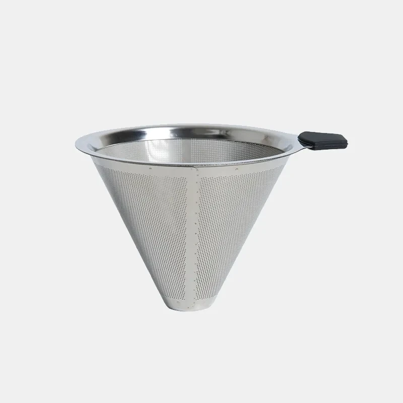 Holaroom Practical Drip Coffee Filter Reusable Stainless Steel Coffee Filter Durable Coffee Pot Filter Funnel Grid Coffee Tools