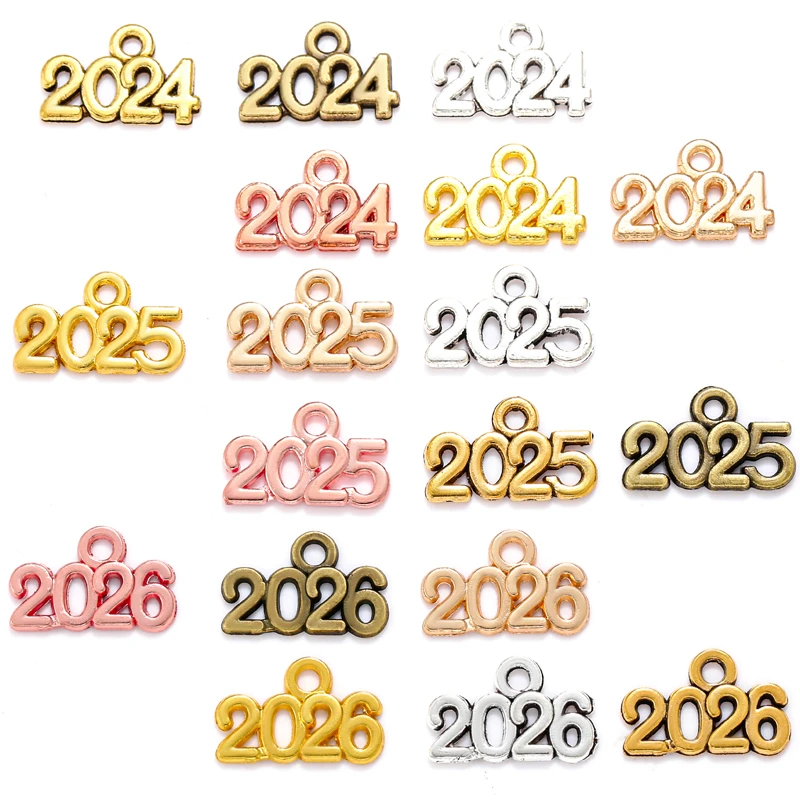 YuenZ Letter Charms 2023 2022 2021 Year Pendants DIY Jewelry Making Findings DIY Handmade Craft 13x9mm S107