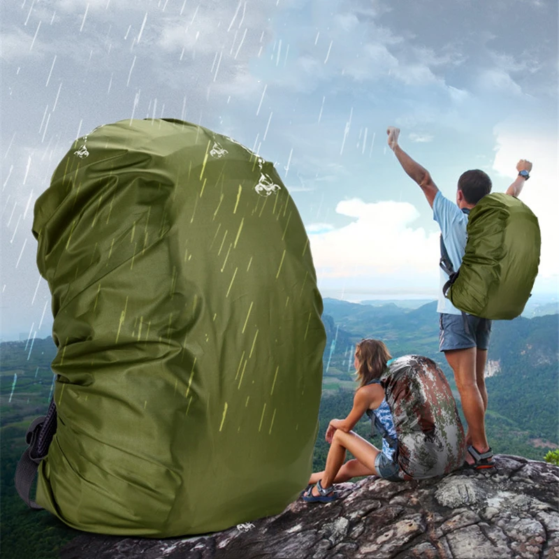 35 / 45L Adjustable Waterproof Dustproof Backpack Rain Cover Portable Ultralight Shoulder Protect Outdoor Tools Hiking Bag Cover