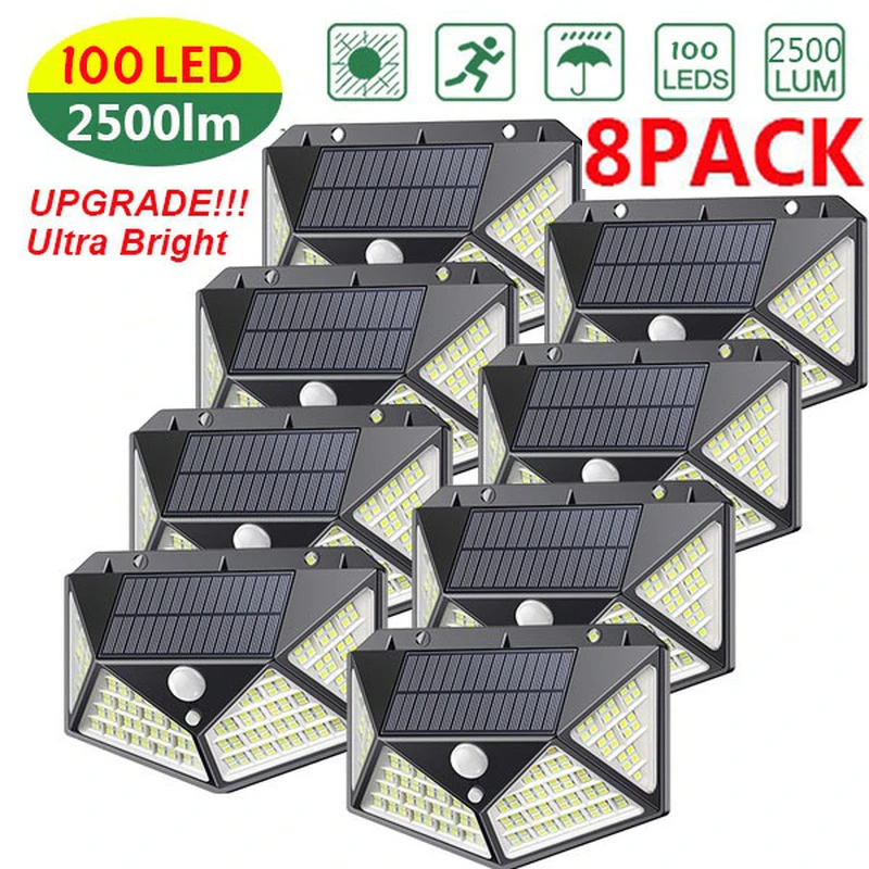 Bright Outdoor LED Solar Lights Wireless Motion Sensor Wall Lights IP65 Waterprooffor Garden Patio Yard Front Door Garage Porch