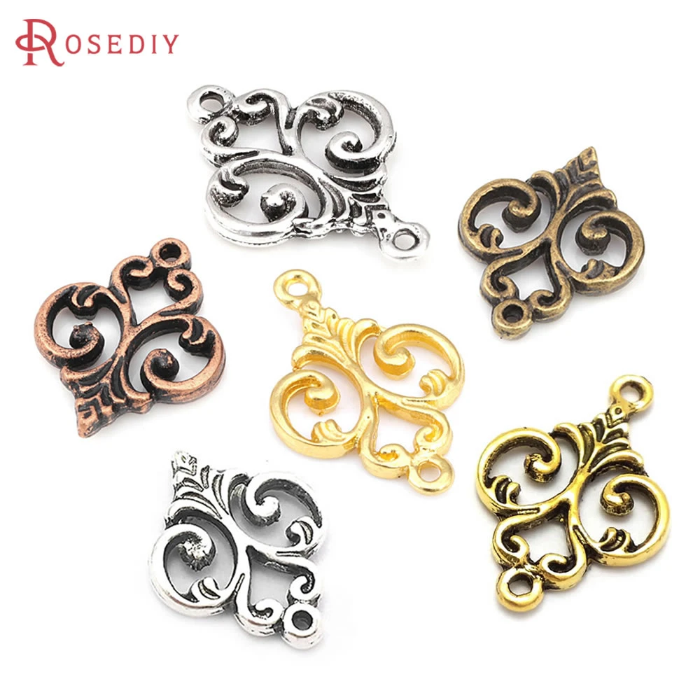 (31704)50PCS 16*13MM Antique Style Zinc Alloy Modeling Charms Connect Charms Diy Jewelry Findings Accessories wholesale