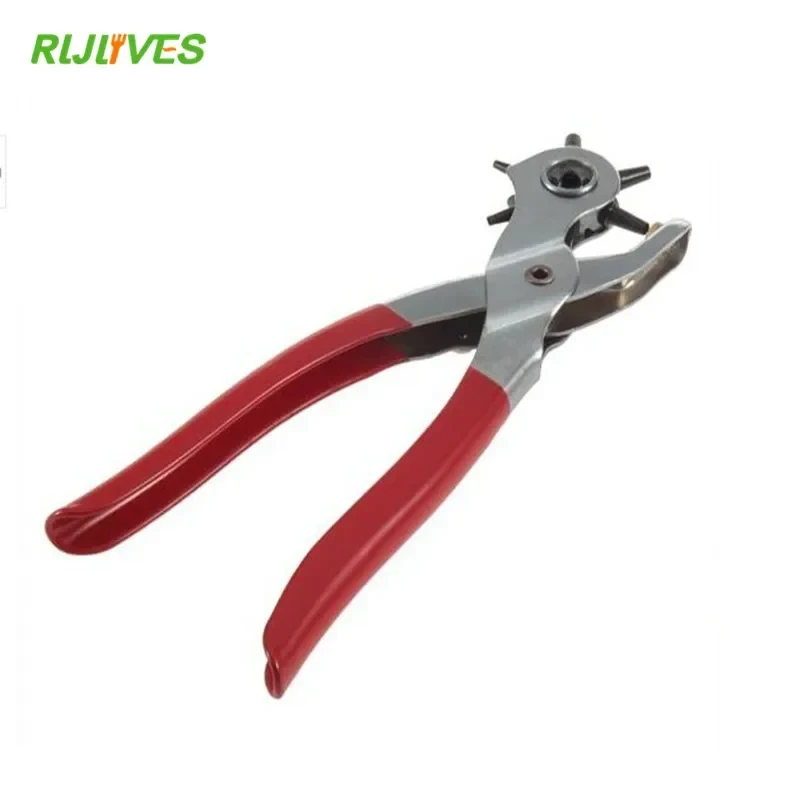 5 Hole Size Household Belt Hole Puncher Leather Punchers Tools Leathercraft Punching Machine Hand Pliers Tool Sewing Crafts