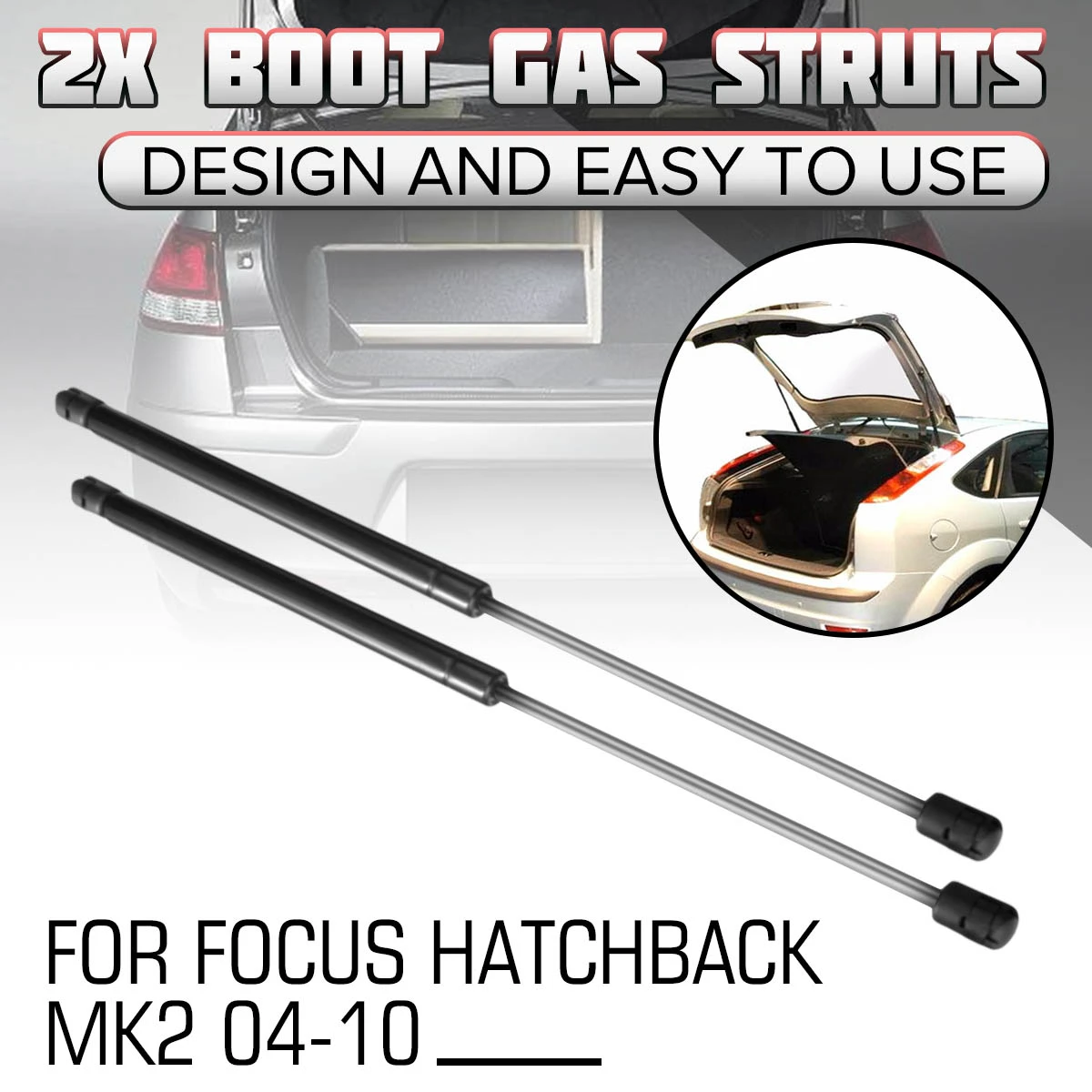 2pcs Tailgate Boot Gas Struts Gas Spring  for Ford Focus Mk2 Hatchback 2004 2005 2006 2007 2008 2009 2010