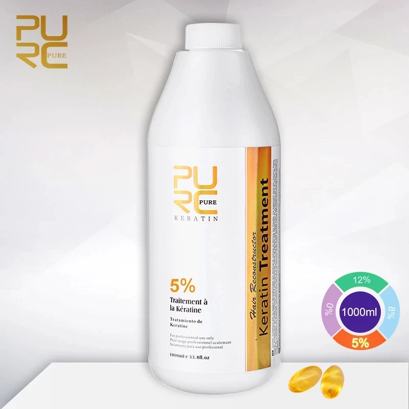 Purc 1000ml Keratin For Curly Frizzy Hair Straightening Smoothing Treatment Brazilian Keratina Scalp Care Haircare Products