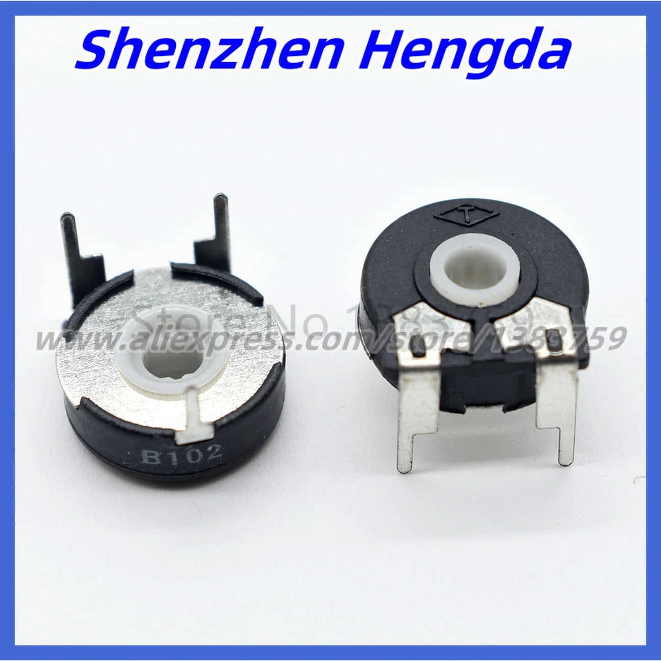 5pcs Potentiometer PT15 1K 2K 5K 10K 20K 50K 100K 500K Elliptical Hole horizontal adjustable resistor