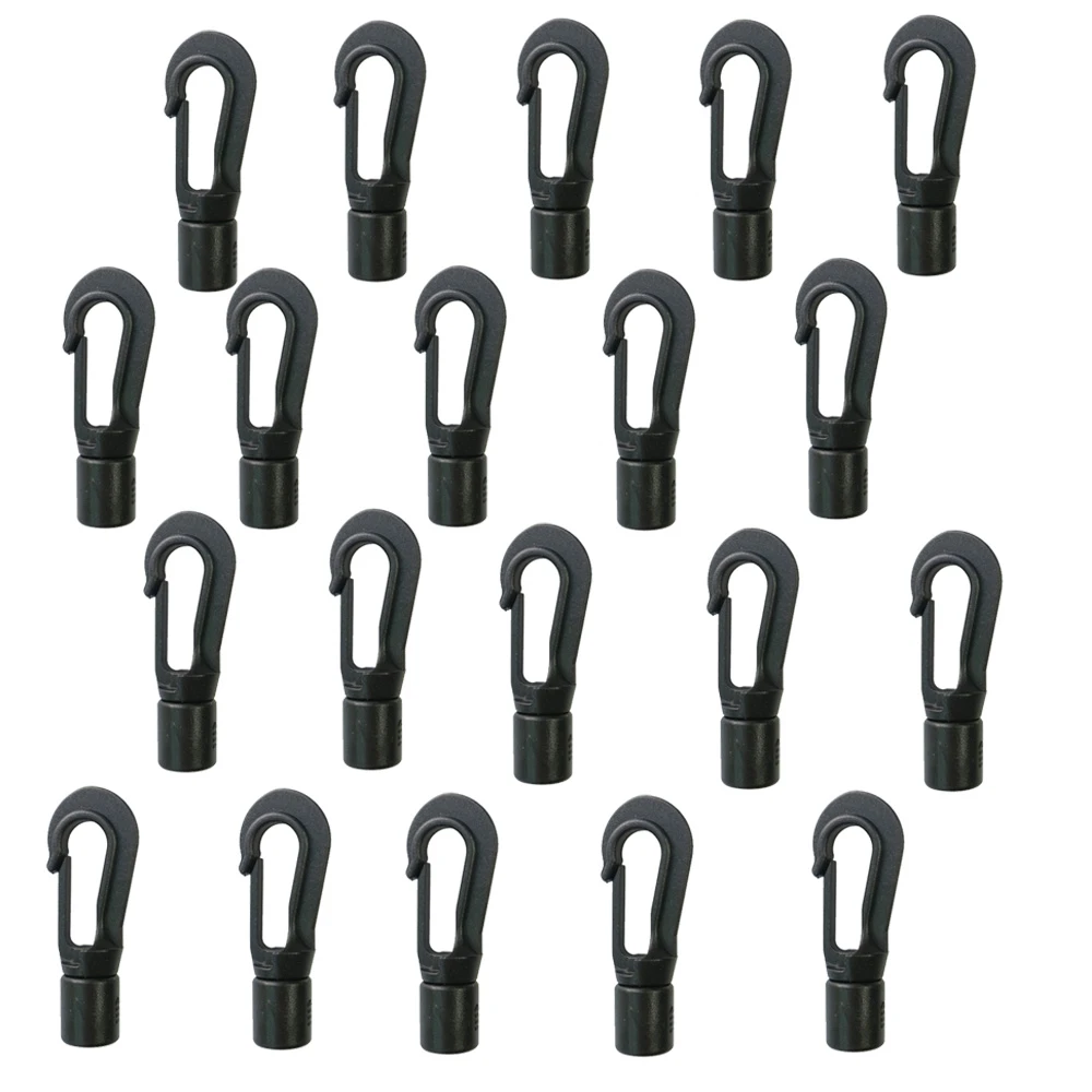 5MM 8MM 10PC 20PCS Bungee Shock cord Quick Connect hooks hanging Ends Clip for Kayak Canoe Boat Dinghy Rib DIY Elastic Cord rope