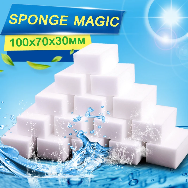 50pcs/lot Magic Sponge Eraser 100x70x30mm Melamine Sponge Cleaner Bathroom Kitchen Cleaning Sponges Household Cleaning Tools