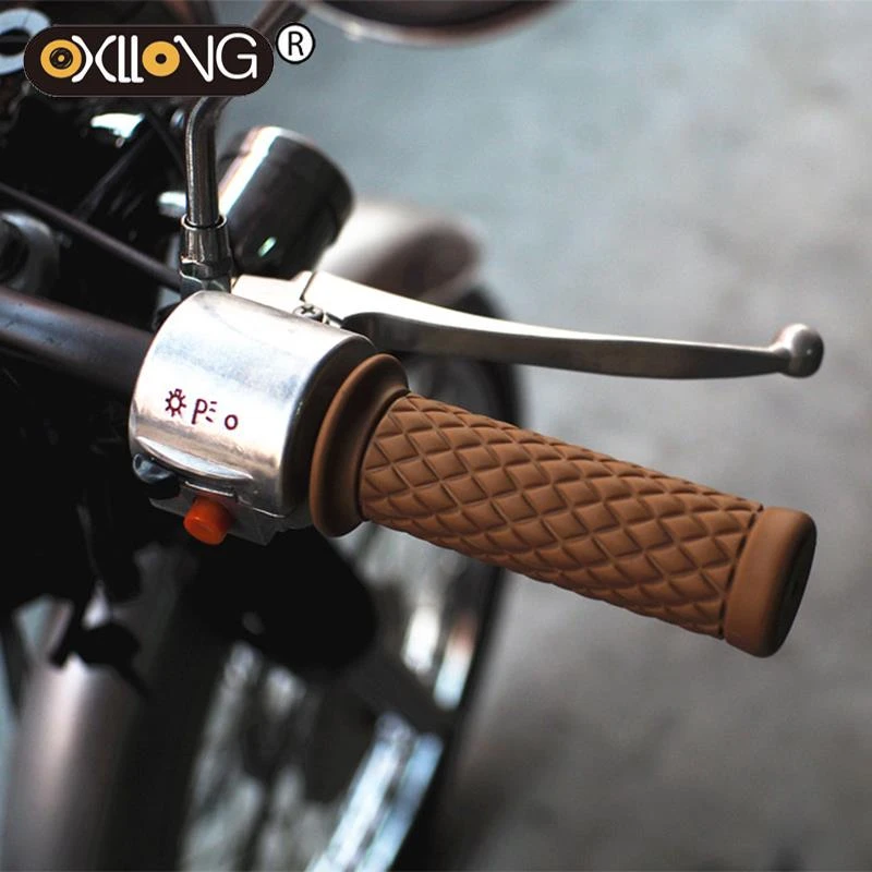 Retro classic motorbike grips handle bar vintage bicycle accessories for suzuki yamaha motorcycle handlebar cafe racer moto grip