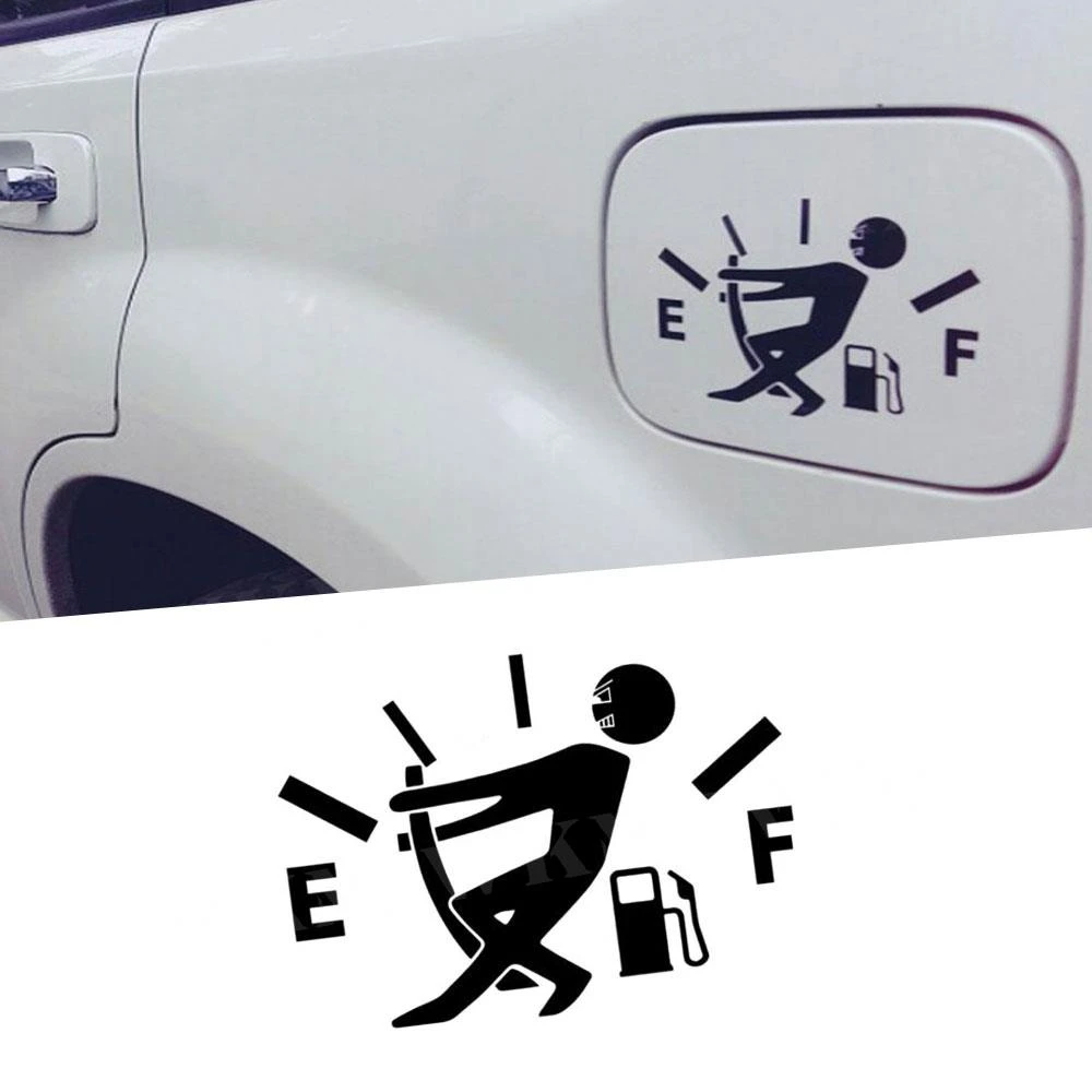 1Pc Funny Car Sticker Pull Fuel Tank Pointer Reflective Car Stickers Decal Car Styling For Car