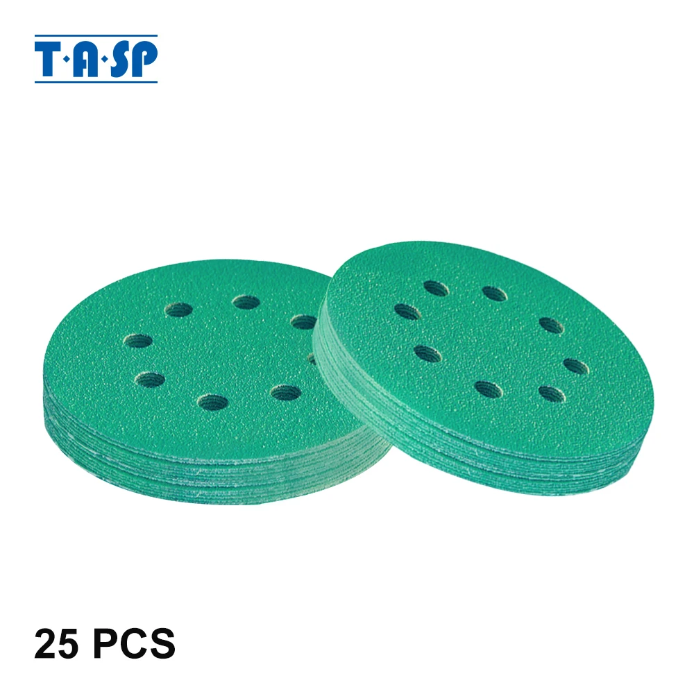 TASP 25pcs 125mm Sandpaper 5