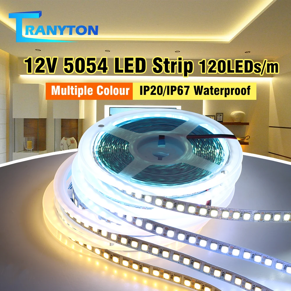 5m 600LEDs 5054 LED Strip Light Waterproof DC12V Flexible LED Lights High Brightness than 5050 Blue Green Red White RGB