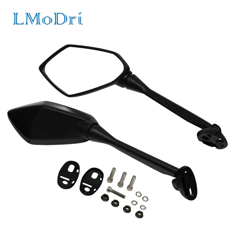 LMoDri Motorcycle Mirrors Sport Bike Scooter Rear View Mirror For Honda CBR F4 HYOSUNG GT Kawasaki Ninja Replacement For Racing