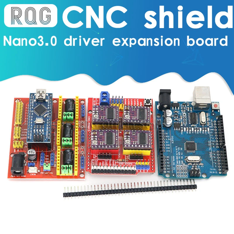 NANO 3.0 CNC shield V3 V4 engraving machine 3D Printer + A4988/DRV8825 driver expansion board UNO R3 with USB cable