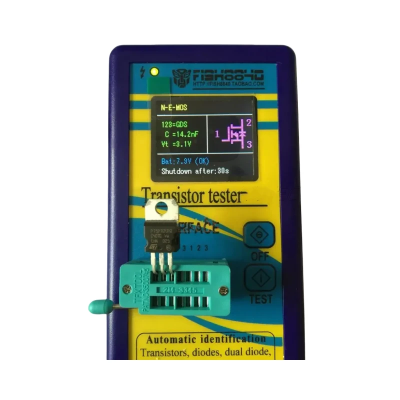 Portable New Component Tester Transistor Diode Capacitance ESR Meter Mosfet NPN MPN Mos Inductance