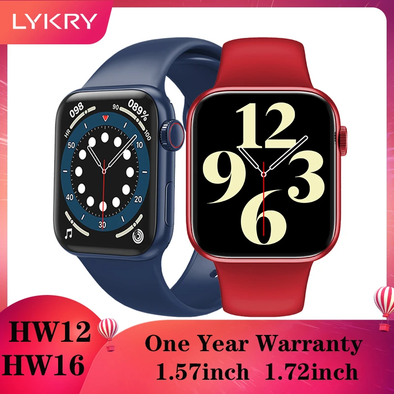 LYKRY HW12 HW16 Full Touch Smart Watch 44MM 40MM Women Men Smartwatch With Password Split Screen BT Call PK IWO 12 13 W56