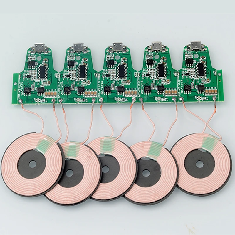 Qi 5V Qi Wireless Charger Module Transmitter PCBA Circuit Board + Coil for Samung S9 S8 S7 For aple watch charger 1 2 3 4