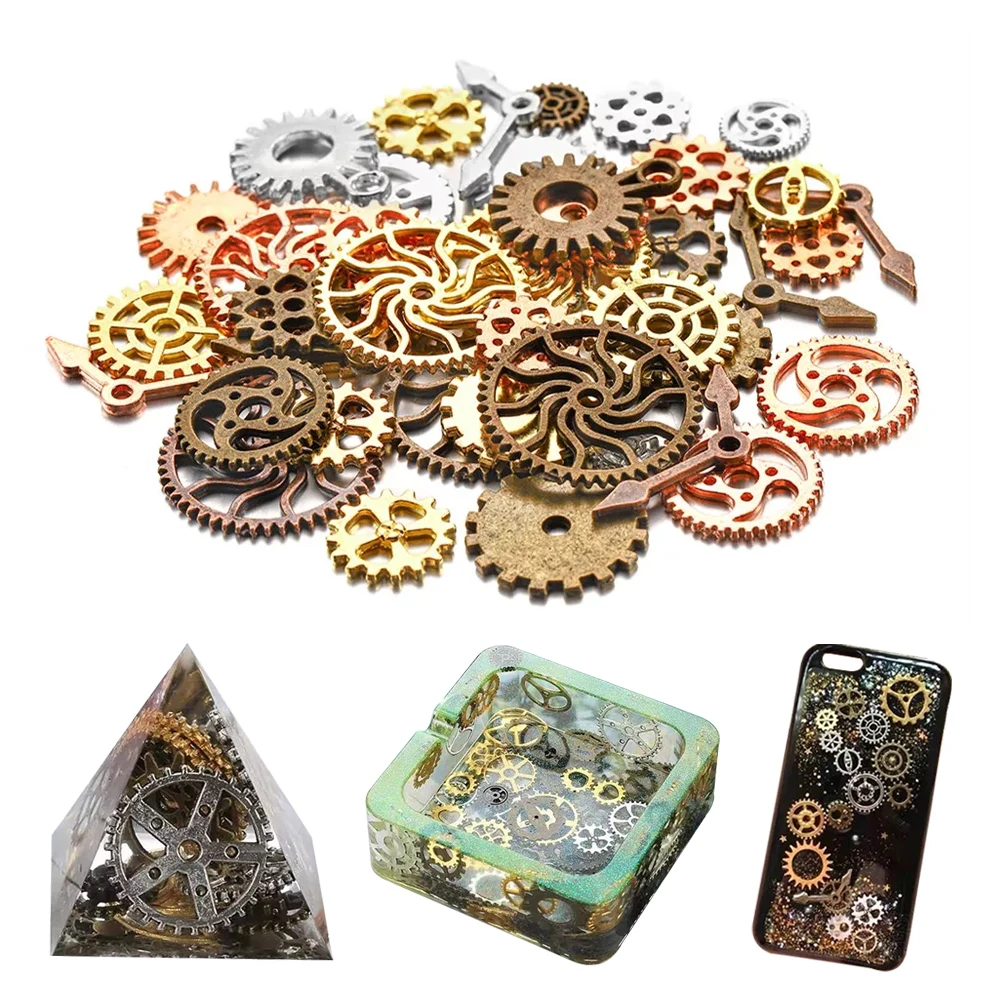 50g/100g Metal Gear Clock Hand Jewelry Filling UV Resin Epoxy Mold Making Fillings Accessories For Handmade DIY Jewelry Crafts