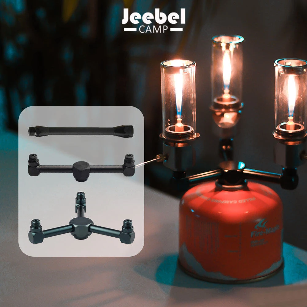 Jeebel Camp G010 G010A Gas Adapter 1 Gas Tank Cylinder to 2 Gas Stove Lamp Lantern Outdoor Camping Cooker Tourism Burners