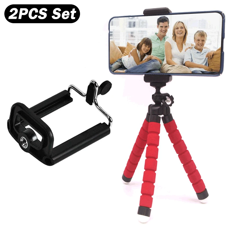 Camera Tripod Stand Adapter Moblie Phone Clip Bracket Holder Mount Tripod Monopod Stand for Smartphone