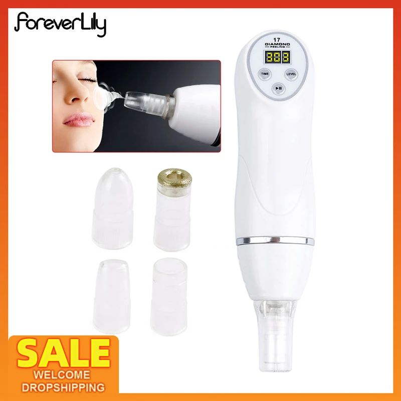 Microdermabrasion Diamond Facial Peeling Device Blackhead Removal Black Head Vacuum Suction Pores Cleaner Acne Cleansing Machine