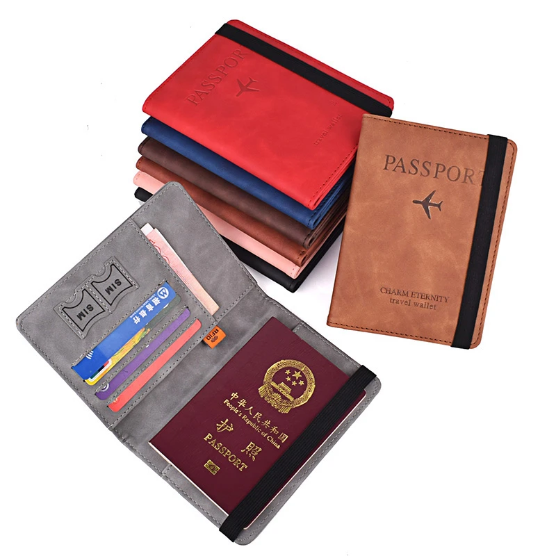 Russia Leather RFID Blocking Passport Cover Travel Passport Holder Worldwide Men Women Covers on The Passports Document Cover