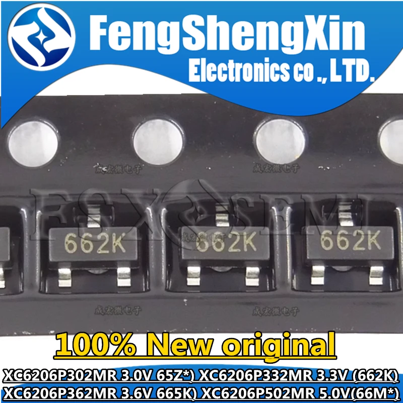 50-100pcs XC6206P332MR 662K 6206-3.3 XC6206-3.3V LDO Voltage Regulator SOT-23