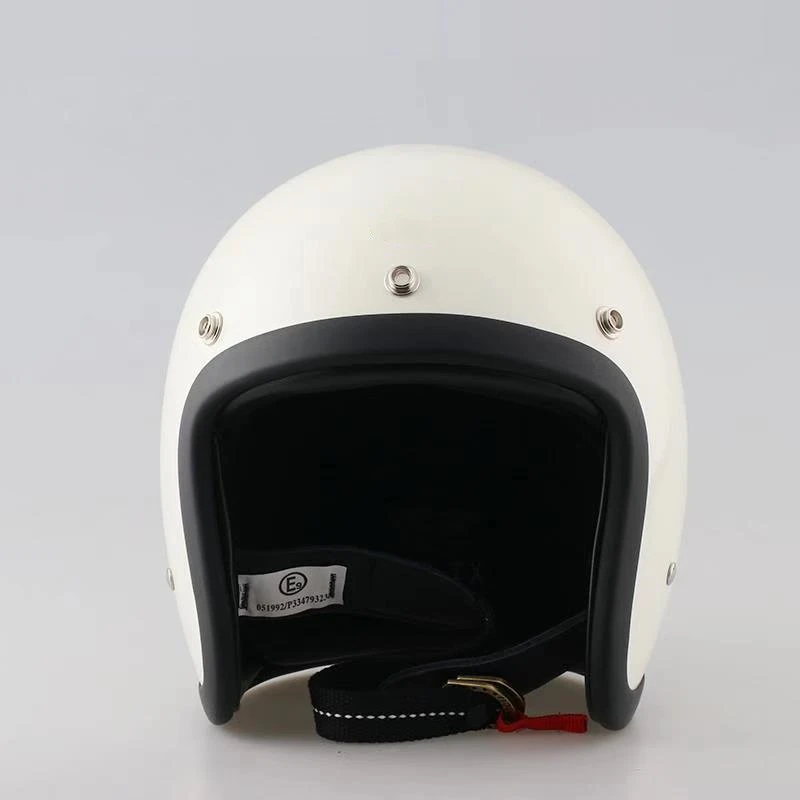 Vintage TT&CO Cafe Racer Light Weight Shell Fiber Glass Helmet Open Face Helmet Japanese Genuine High Quality Motorcycle Casco