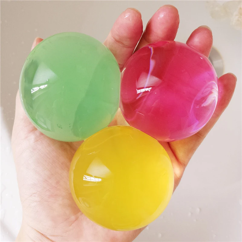 50/100pcs/lot Large Hydrogel Pearl Shaped Big 3-4cm Crystal Soil Water Beads Mud Grow Ball Wedding Growing Bulbs