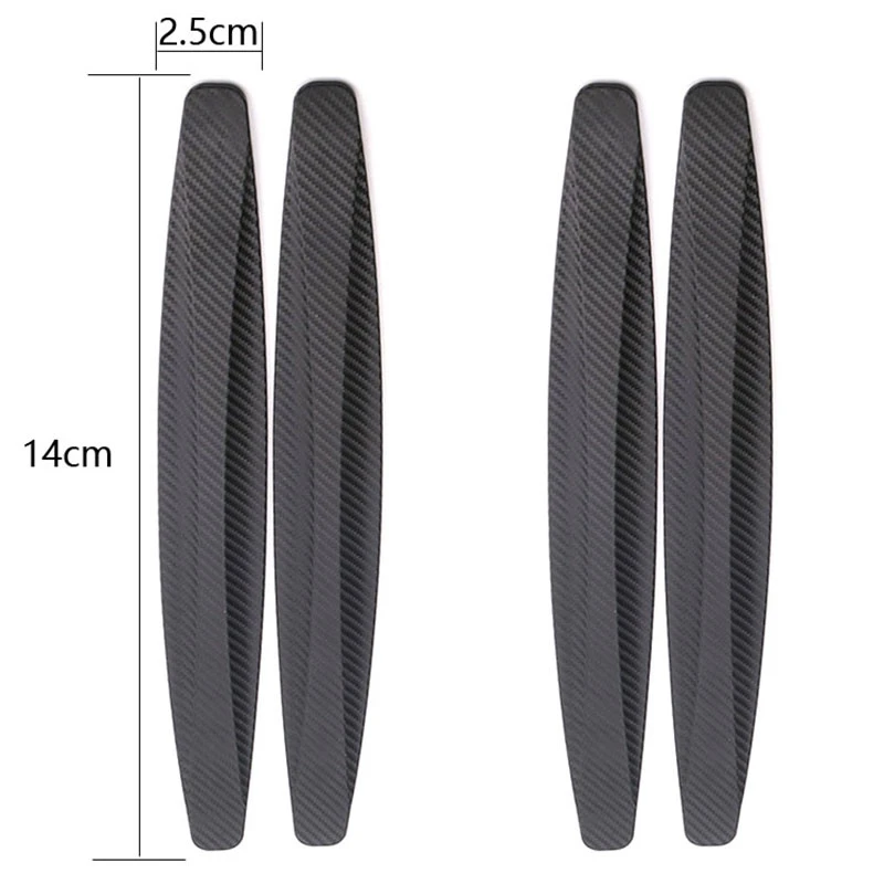 4Pcs 140x25mm Car Bumper Protector Corner Guard Anti-Scratch Strips Sticker Protection Body Protector Moldings Valance Chin