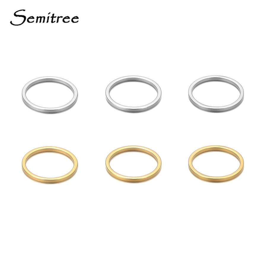 Semitree 20pcs 12mm Stainless Steel Round Charms Earrings Findings DIY Jewelry Making Handmade Accessories Bracelet Connectors