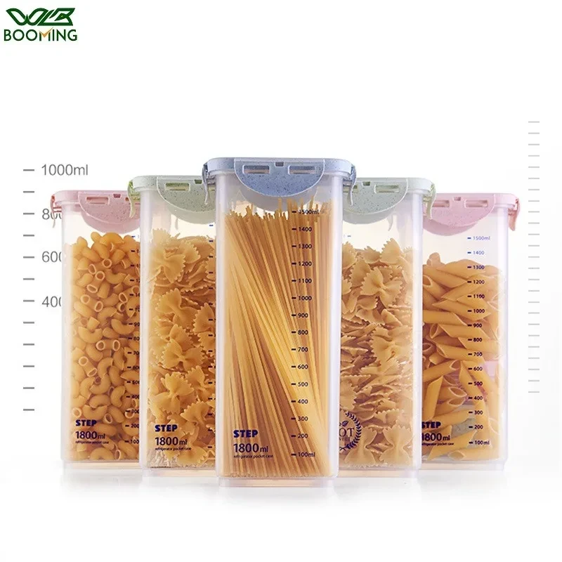 WBBOOMING Healthy Plastic Box Food Storage Box Storage Tank Airtight Plastic Containers Sealed Cans For Coarse Cereals Grains