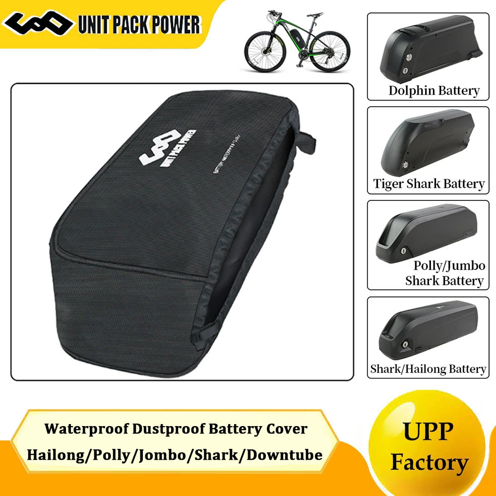 WaterProof Ebike Battery Bag Cover Dust-Proof Anti-mud Battery Bag for Hailong Polly Shark Dolphin Jumbo Batteries Protection
