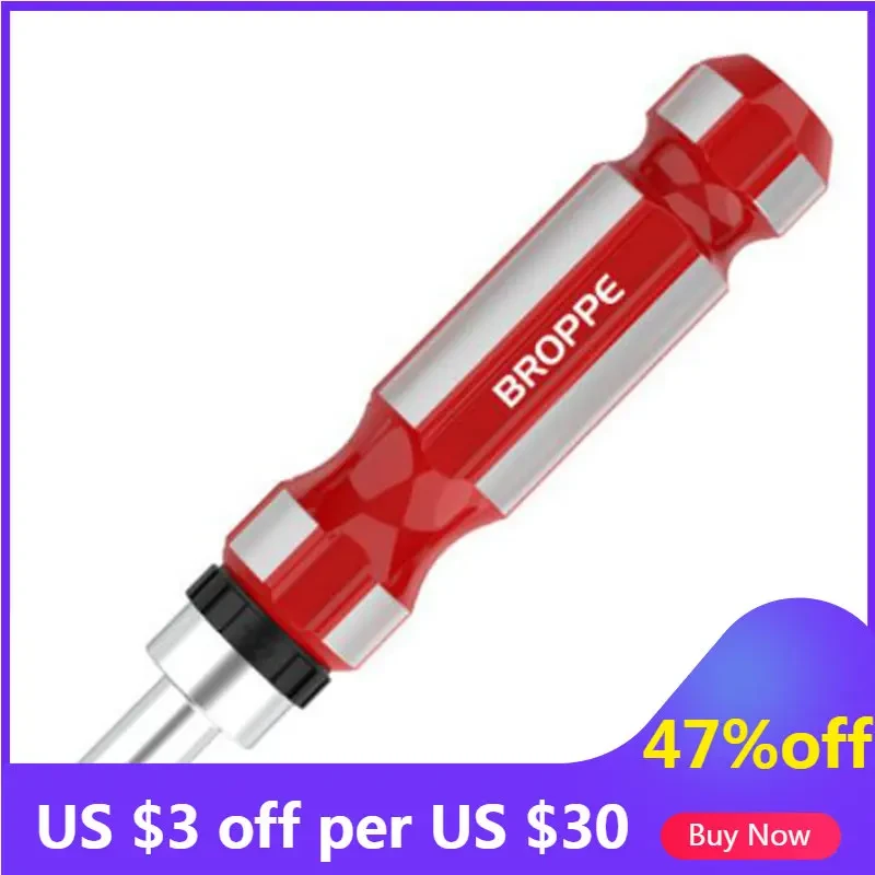 Quick Change Screwdriver Bit Holder 1/4 Inch Hex Shank Magnetic Tip Ratchet Screwdriver Wrench Handle For Torx Flat Phillips Bit