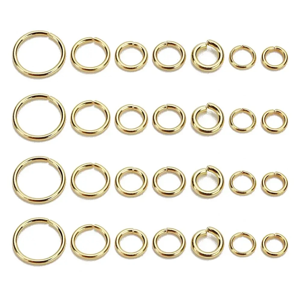 100Pcs/lot Stainless Steel Open Jump Ring 4/5/6/8mm Dia Round Gold Color Split Rings For Diy Jewelry Making Findings Wholesale