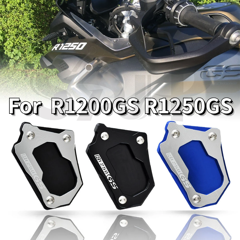 Motorcycle Accessories CNC Kickstand Side Stand Enlarge Extension Foot Pad Support For R1200GS Adv R1250GS Adventure R1200 GS LC