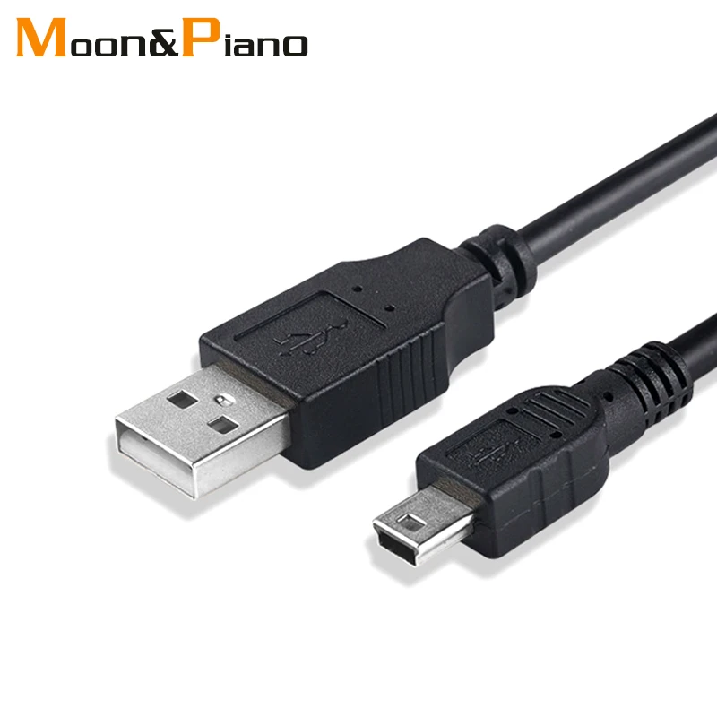 Mini USB 2.0 Cable  5Pin Mini USB to USB Fast Data Charger Cables for MP3 MP4 Player Car DVR GPS Digital Camera HDD Smart TV