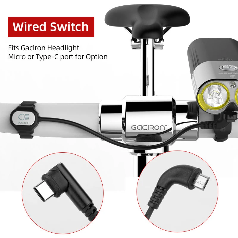 Gaciron 30CM Wired Switch for Gaciron Headlight V9C V9D V9F V7S V7D V10 Front LED Lamp Controller