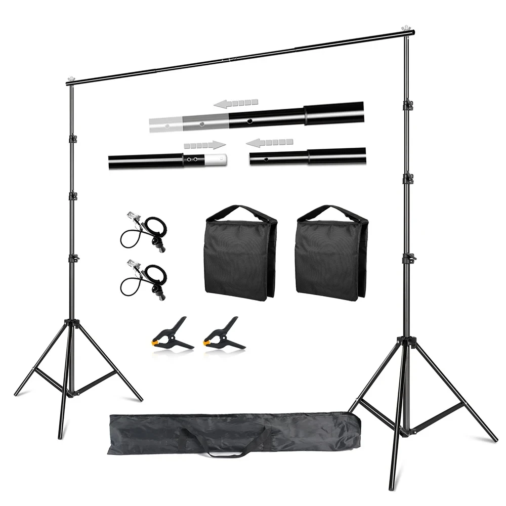 SH Photography Background Stand Photo Studio Green Screen Backdrops Chromakey Support System Frame Chroma Video with Carry Bag