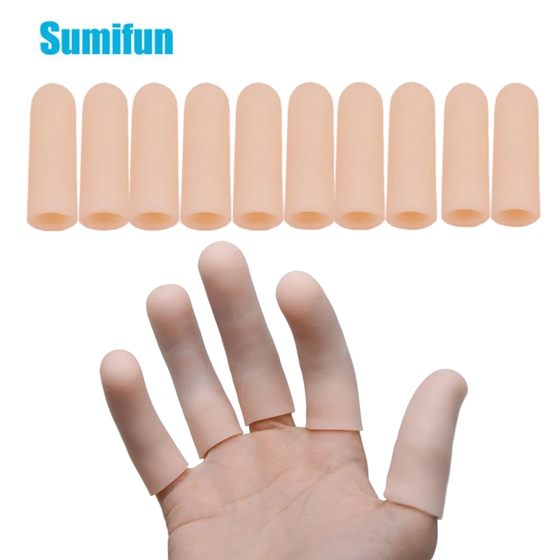 10Pcs Silicone Gel Tubes Finger Little Toe Protector Corn Blister Pain Relief Sleeve Cover Toe Separators Foot Care Tool D2218