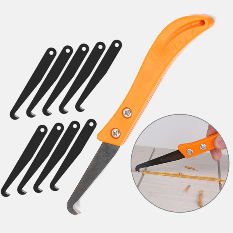 New Professional Gap Hook Knife Tile Repair Tool Old Mortar Cleaning Dust Removal Steel Construction Hand Tools